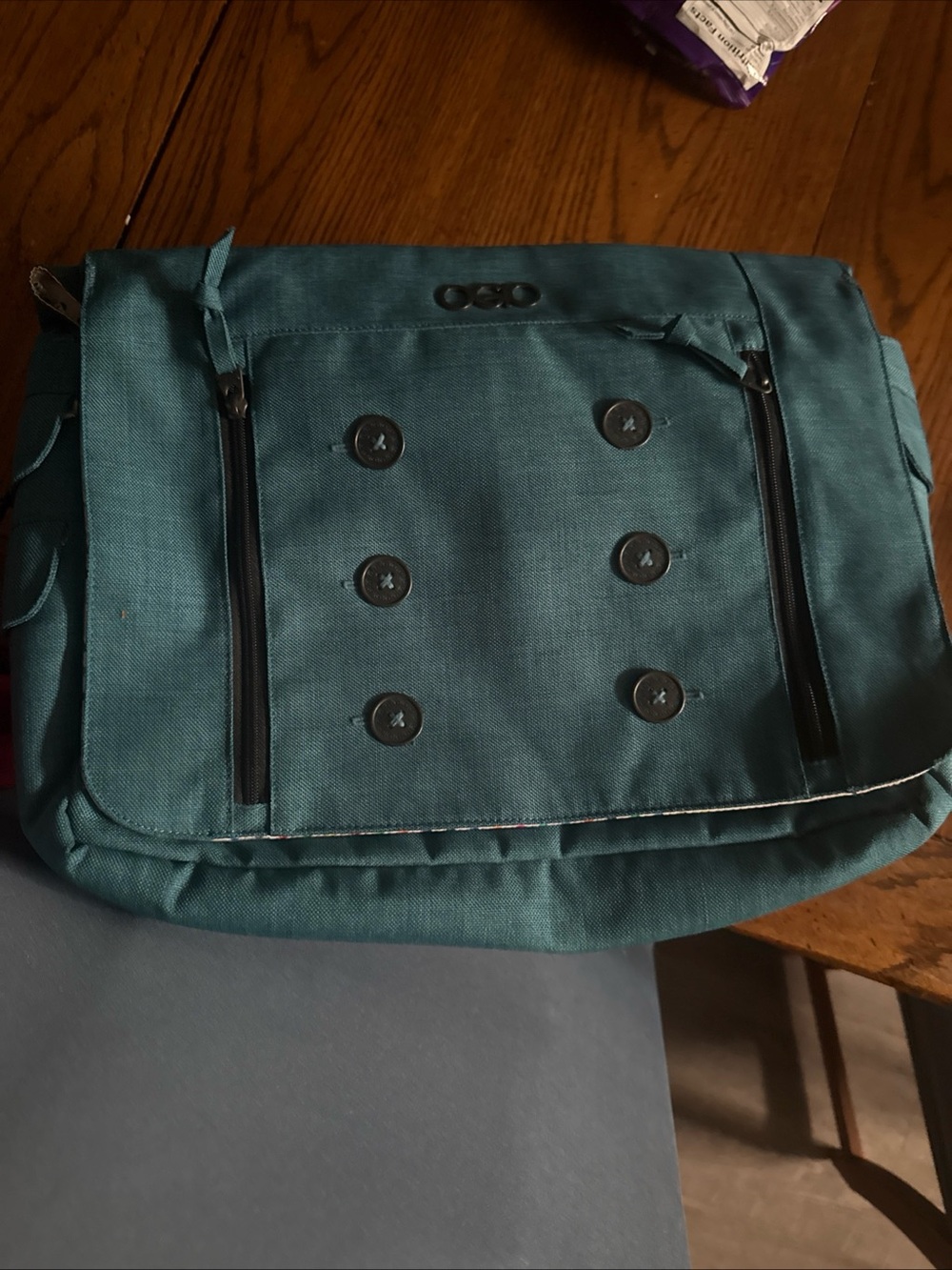 OGIO Teal Messenger Bag with Black Strap - Picture 10 of 11